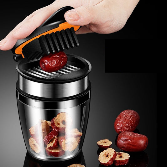 Kitchen Gadget With Integrated Fruit Cutter