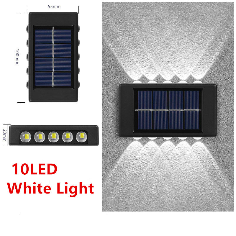 Solar Outdoor Garden Light Up And Down Glowing Atmosphere Wall Lamp