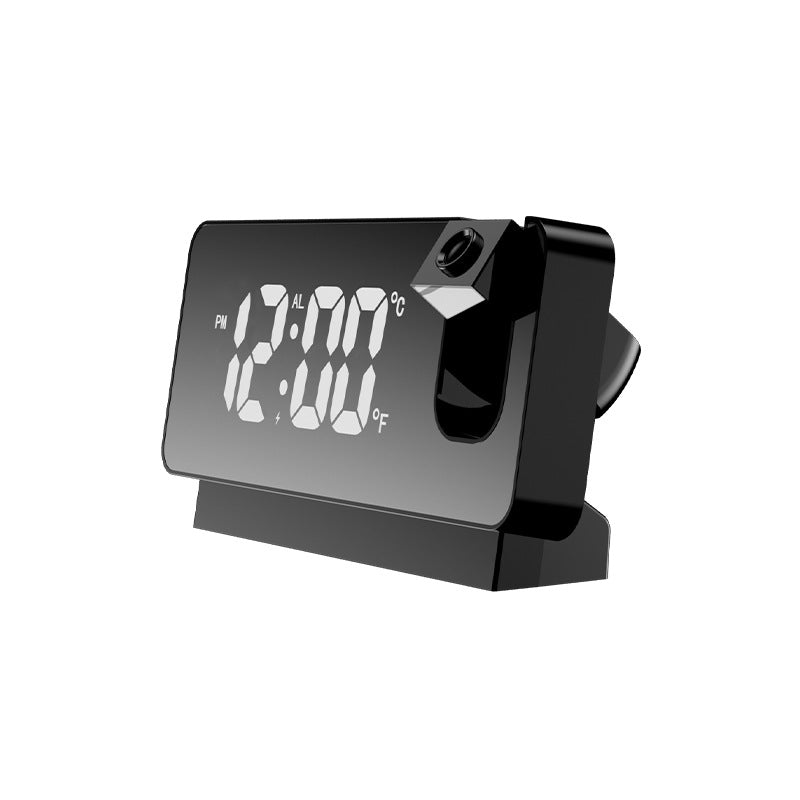 3D Projection Alarm Clock LED Mirror Clock Display With Snooze Function=