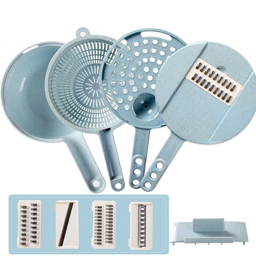 8 in 1 Slicer Vegetable Slicer Potato Peeler Grater With Strainer