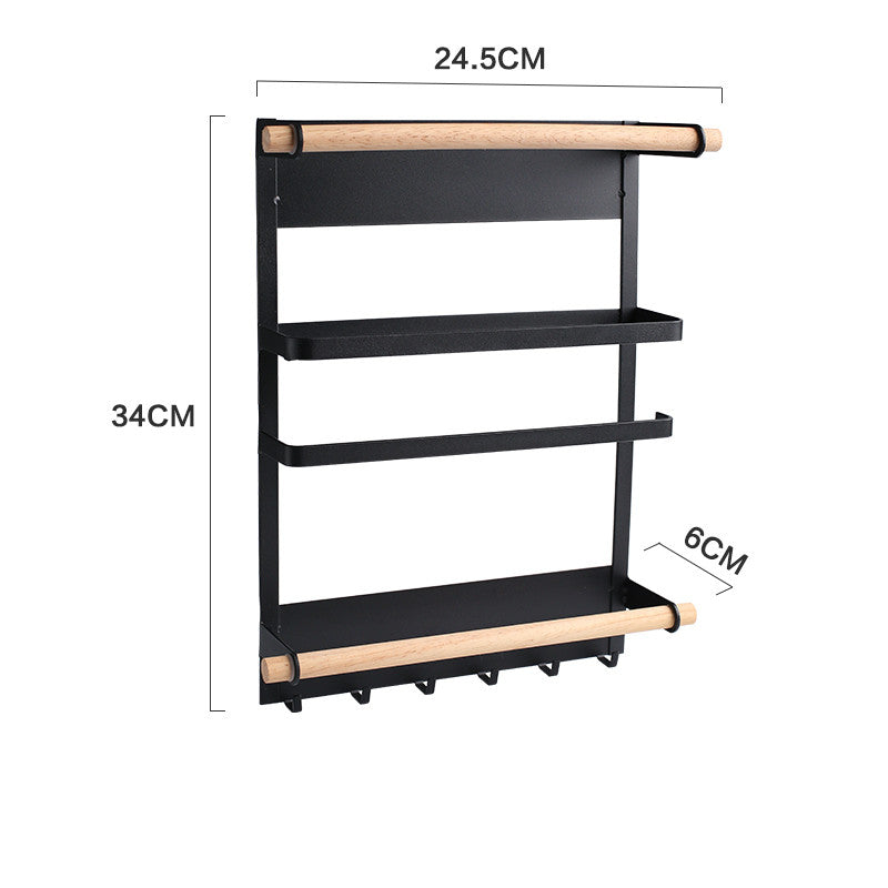 Magnetic Adsorption Refrigerator Side Rack Wall-mounted Multi-function