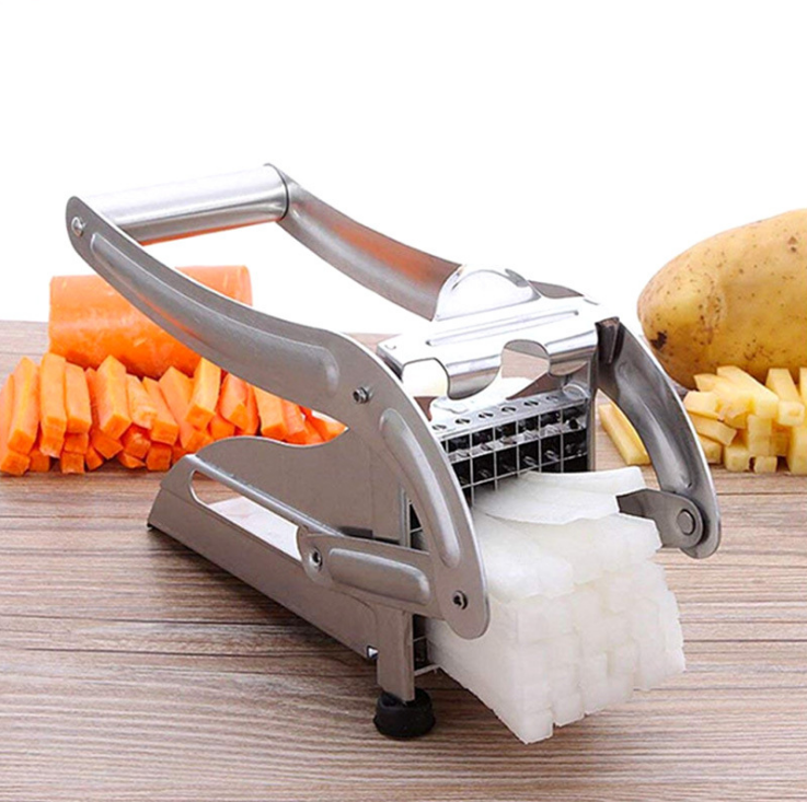2 Blades Potato Cutter Chopper Stainless French Fries Slicer