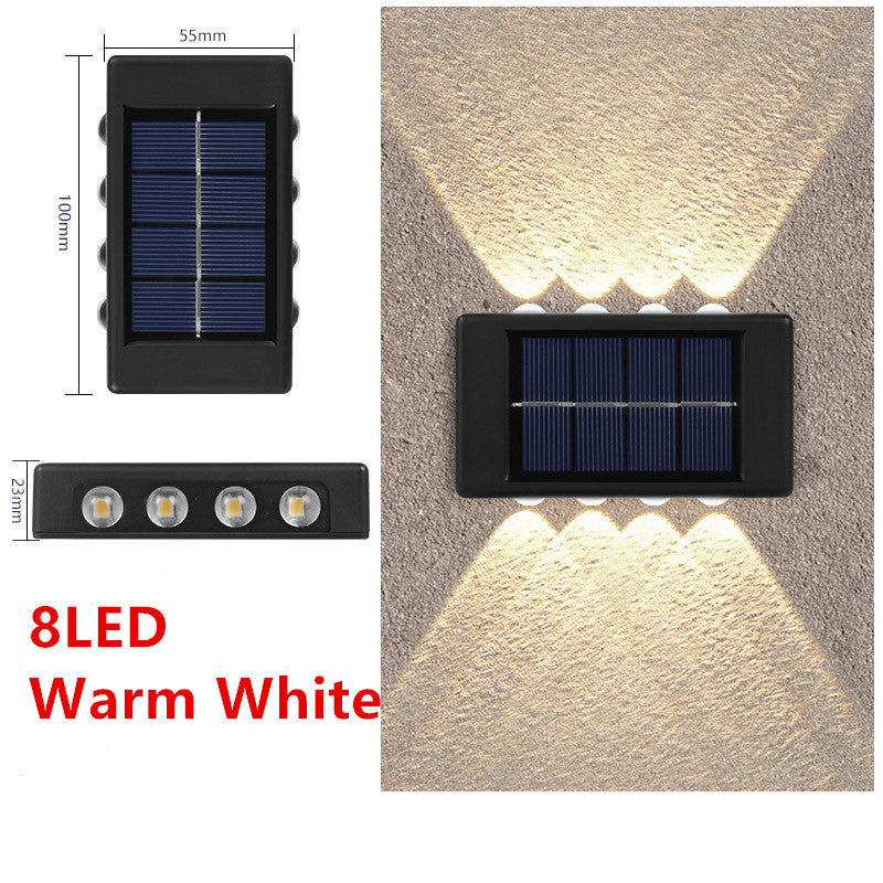 Solar Outdoor Garden Light Up And Down Glowing Atmosphere Wall Lamp