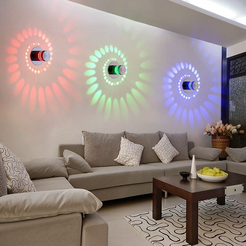 LED Wall Lights Modern Simple Spiral Wall Lamp Colorful Ceiling Led