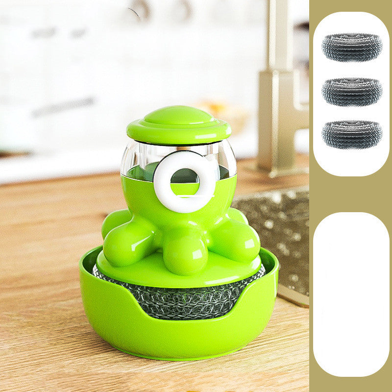 Octopus Pot Brush Self Adding Liquid Kitchen Tools Gadgets Cleaner