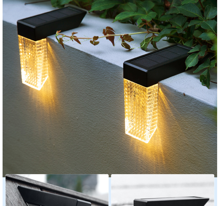 LED Solar Stairs Lights Outdoor Lighting Waterproof Step Deck Light