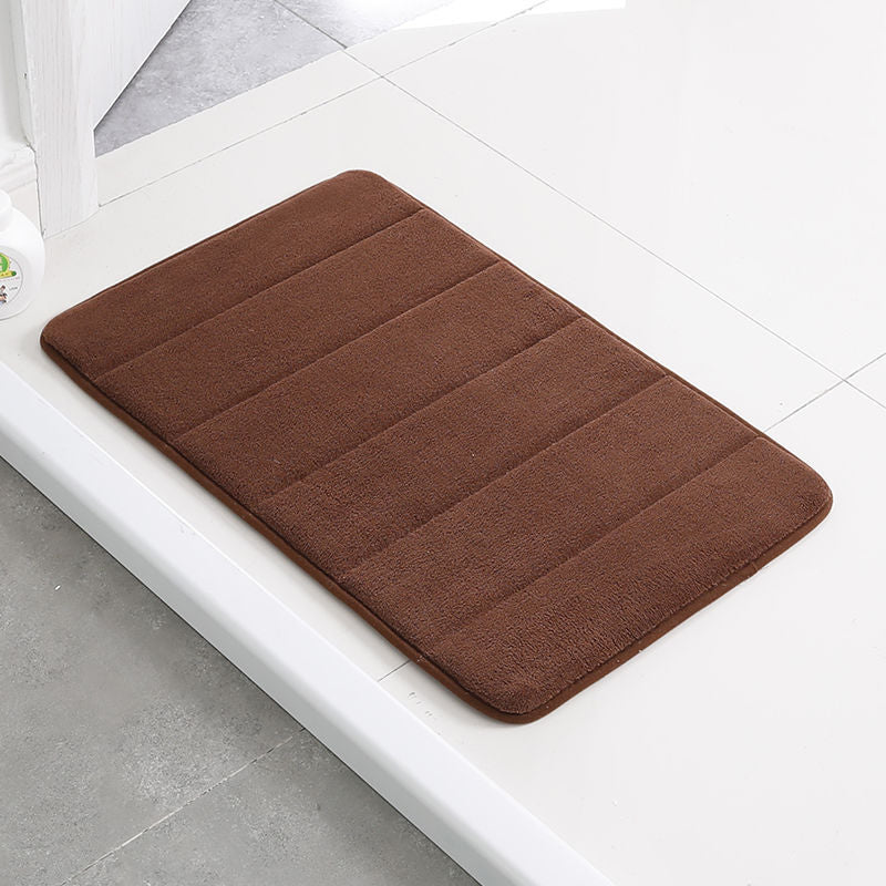 Home Bath Mat Coral Fleece Bathroom Carpet Water Absorption Non-slip