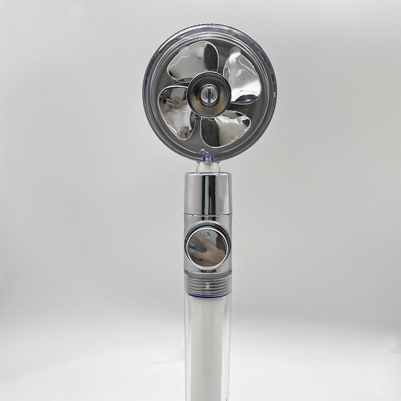 Shower Head Water Saving Flow 360 Degrees Rotating With Small Fan