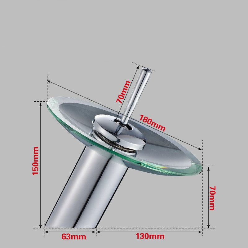 Hardware Bathroom Hot And Cold Waterfall Faucet Household