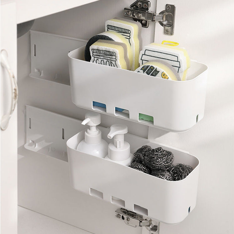 Kitchen Cabinet Retractable Storage Rack Drawer Type Multi-function