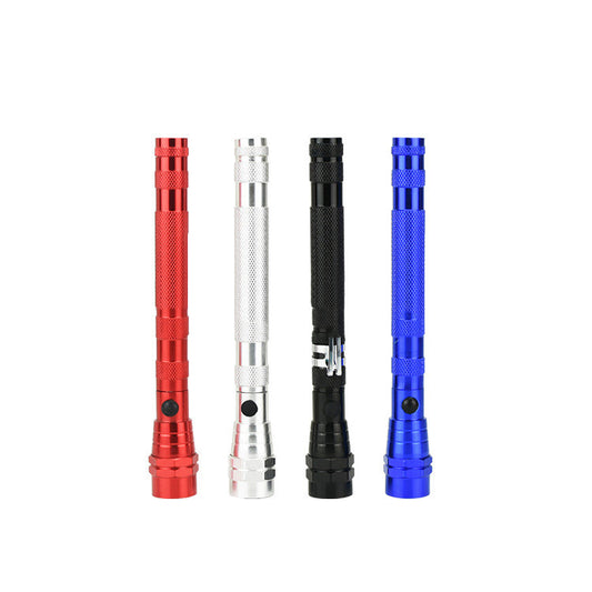 Telescopic flashlight led magnet pick up gadget