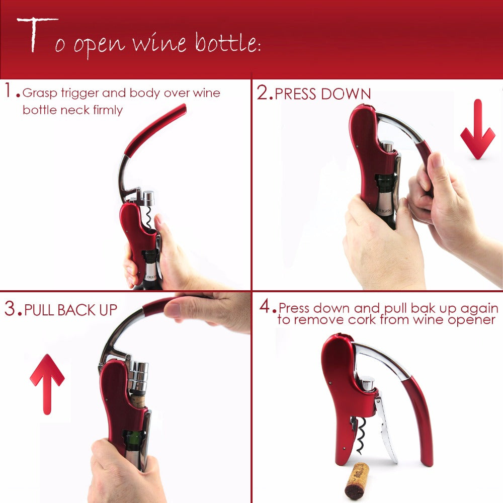 Professional Zinc Alloy Power Wine Opener Bottle Corkscrew Opener