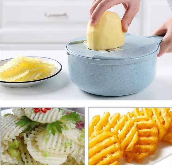 8 in 1 Slicer Vegetable Slicer Potato Peeler Grater With Strainer