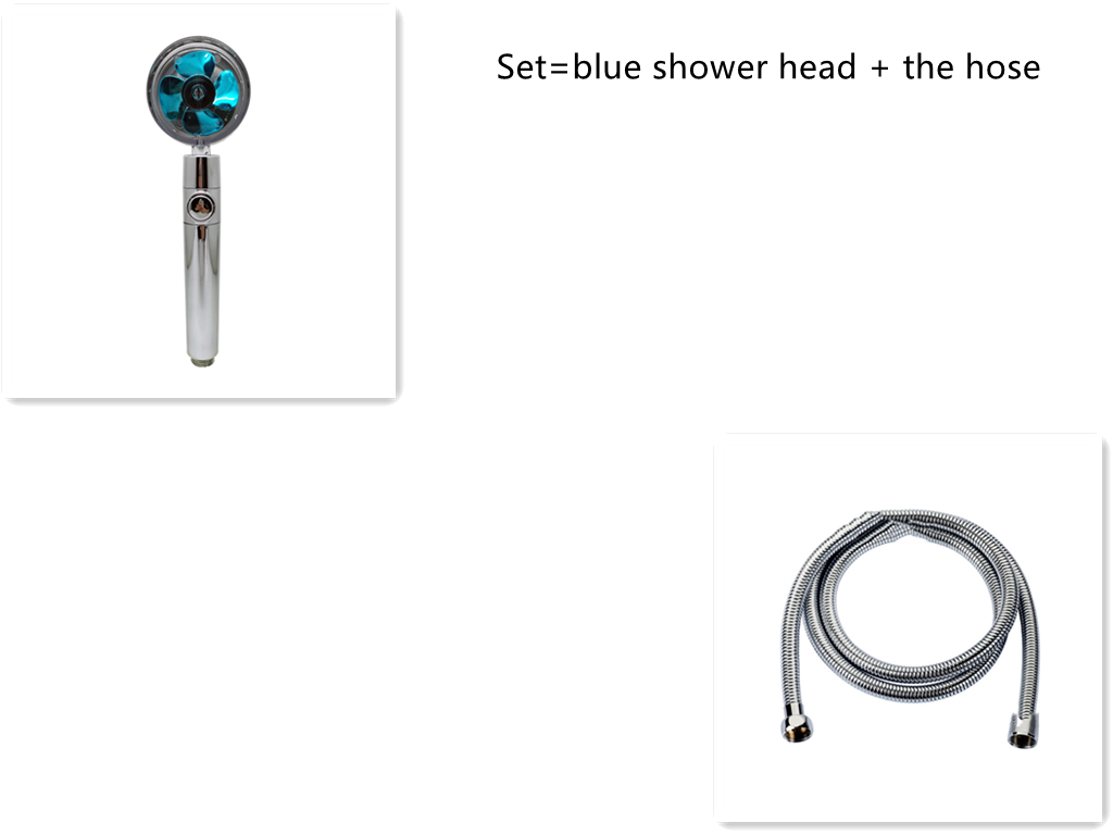 Shower Head Water Saving Flow 360 Degrees Rotating With Small Fan