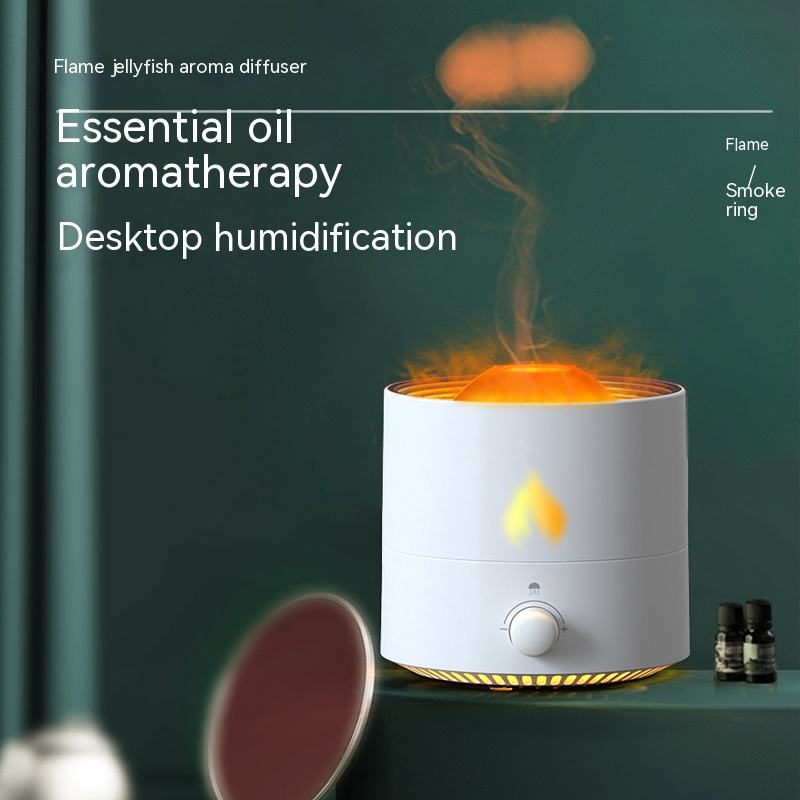 Office Custom Flame Night Light Aroma Diffuser Fragrance