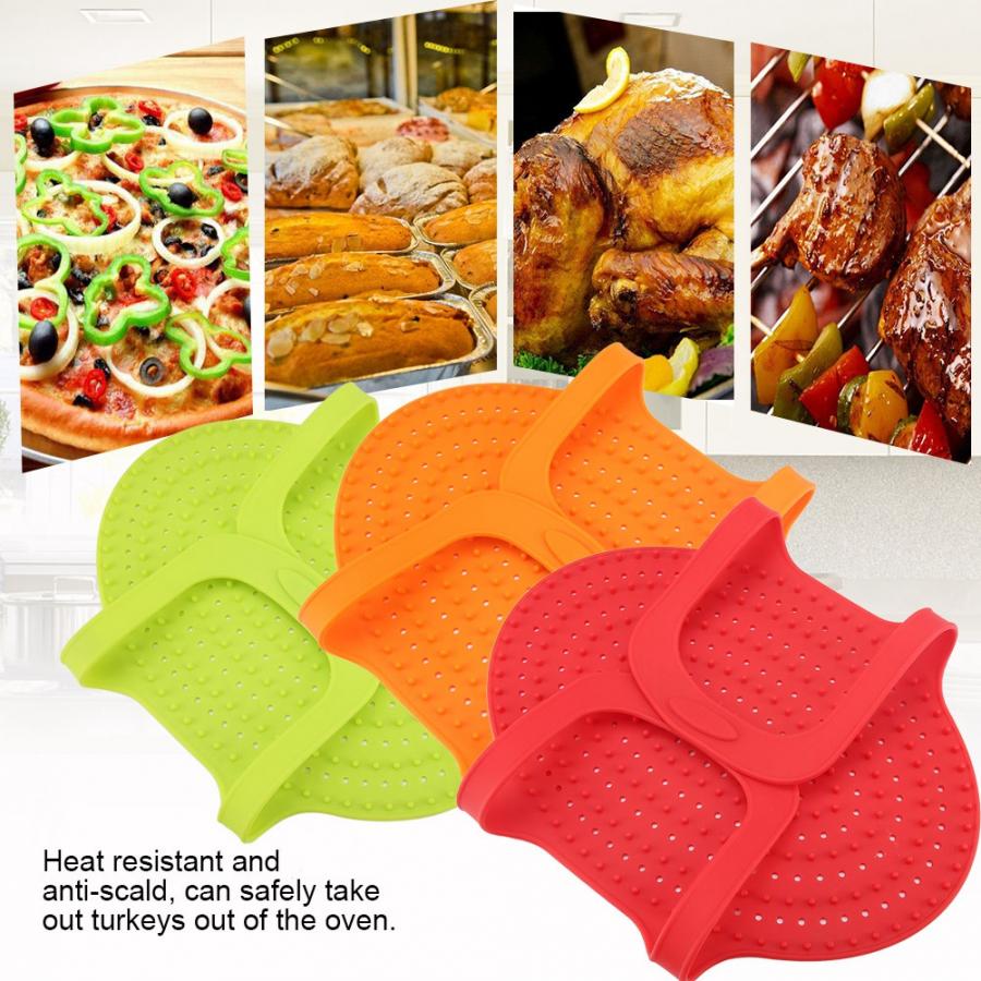 Barbecue Food Grade Silicone Heat Resistant Turkey Lifter Non Stick