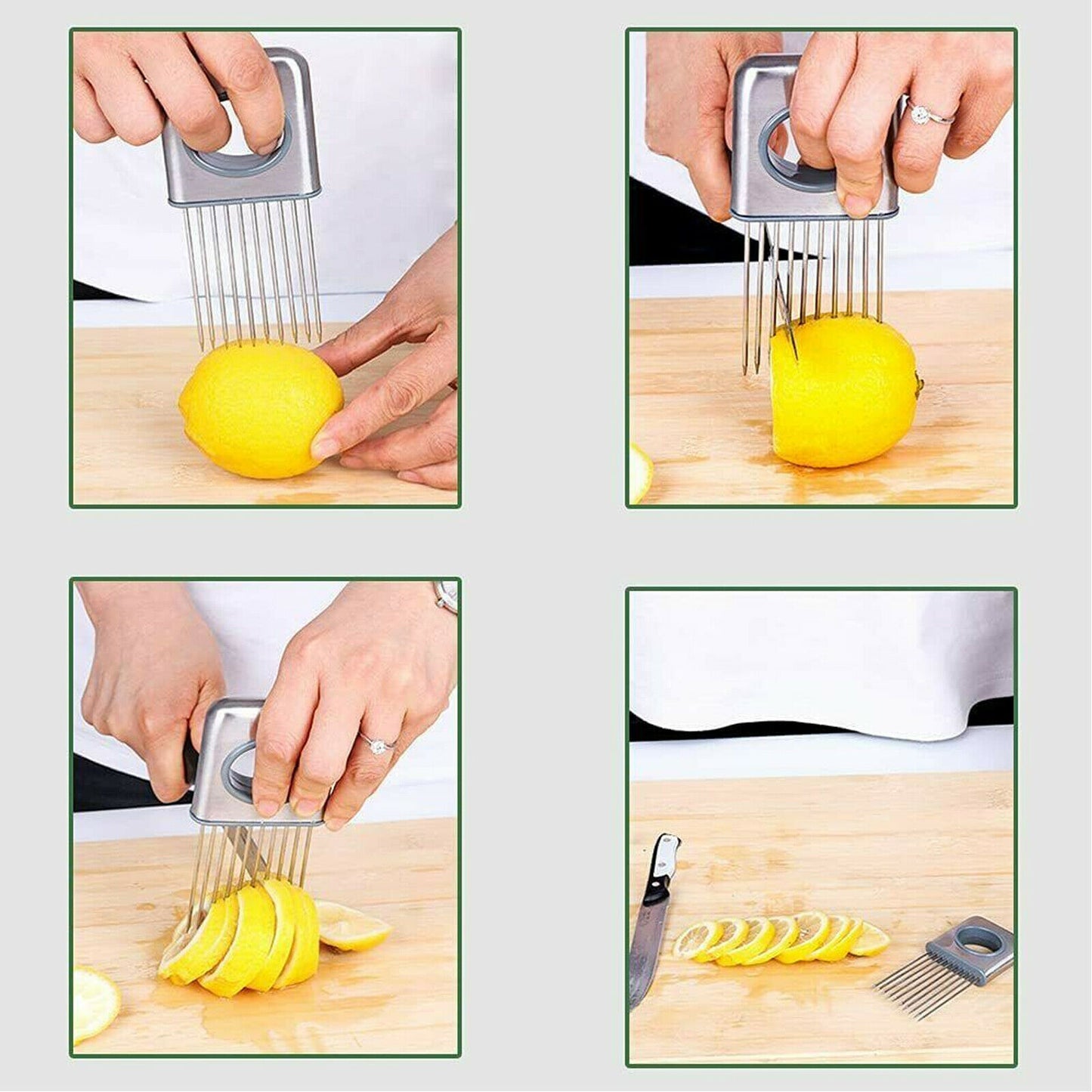 Onion Holder Slicer Vegetable tools Tomato Cutter Stainless Steel