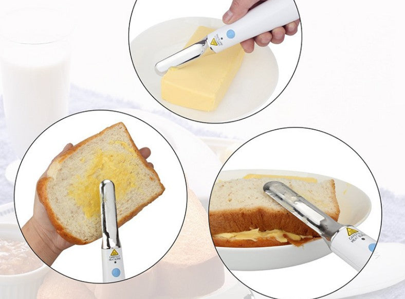 Rechargeable Automatic Heated Butter Knife Spreader For Melting Cutting Spreading Cheese Honey Ice Cream Kitchen Tools Gadgets