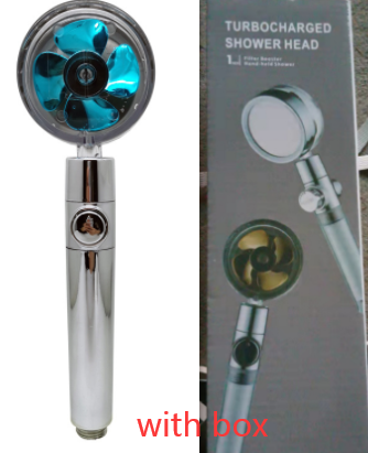 Shower Head Water Saving Flow 360 Degrees Rotating With Small Fan