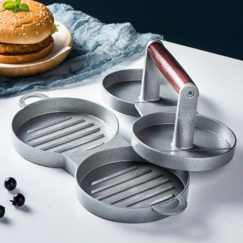 Round Burger Press Aluminum Alloy Burger Meat Beef Barbecue Burger Press Kitchen Food Mold Baking Tools