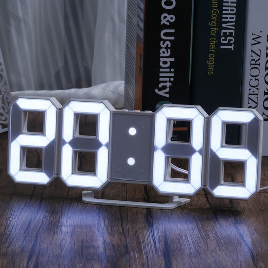 3D LED Digital Clock wall decor Glowing