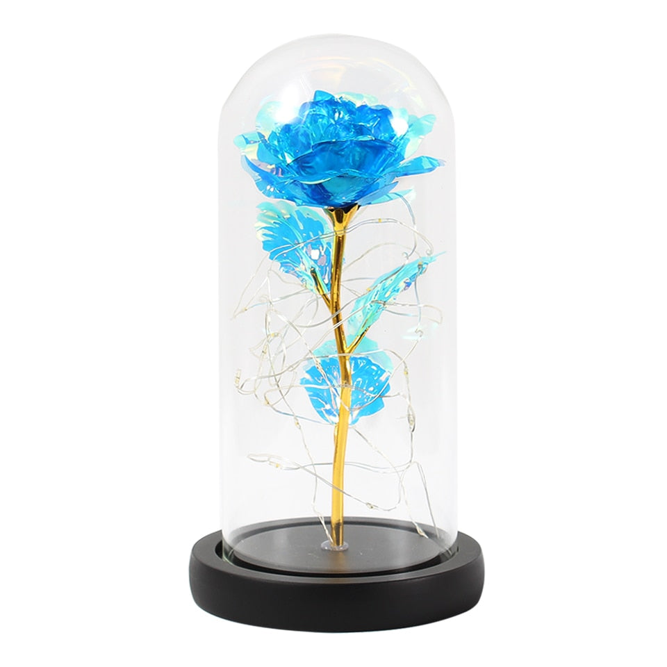 LED Enchanted Galaxy Rose Eternal 24K Gold Foil Flower