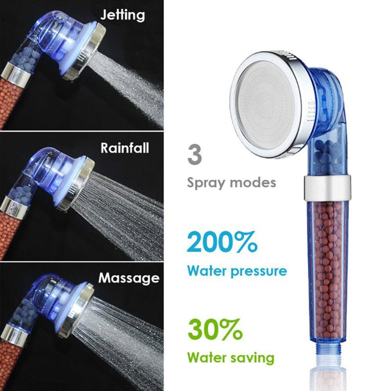 3 Function Adjustable Jetting Shower Head