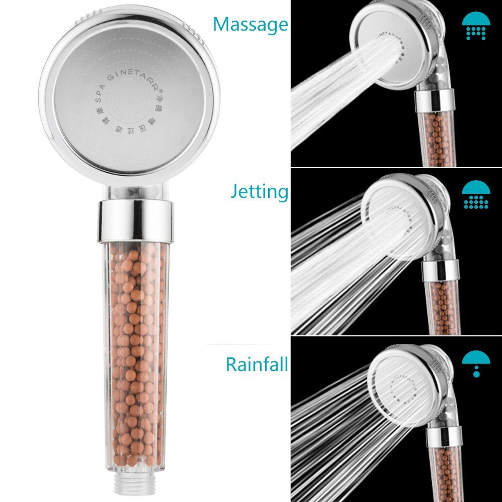 3 Function Adjustable Jetting Shower Head