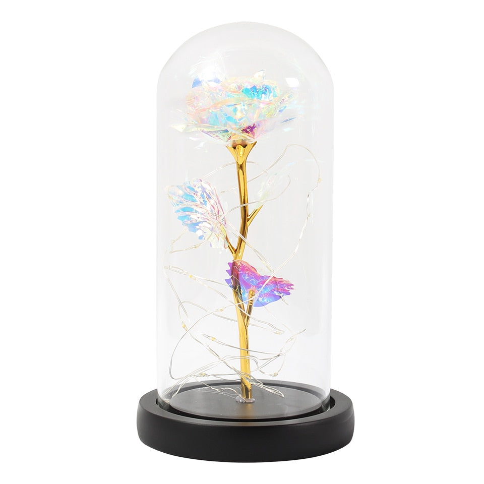 LED Enchanted Galaxy Rose Eternal 24K Gold Foil Flower