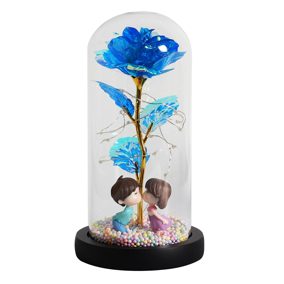 LED Enchanted Galaxy Rose Eternal 24K Gold Foil Flower