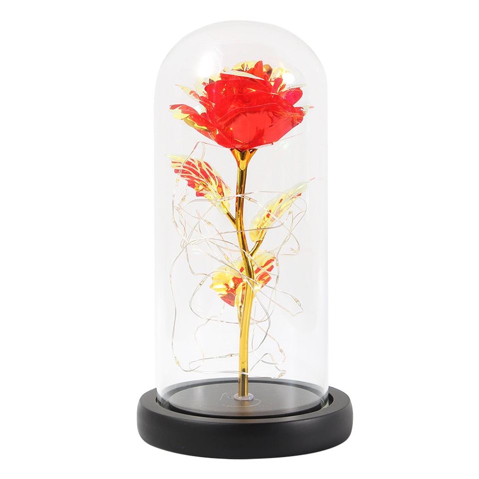 LED Enchanted Galaxy Rose Eternal 24K Gold Foil Flower