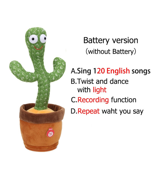 Lovely Talking Toy Dancing Cactus Doll Speak Talk Sound