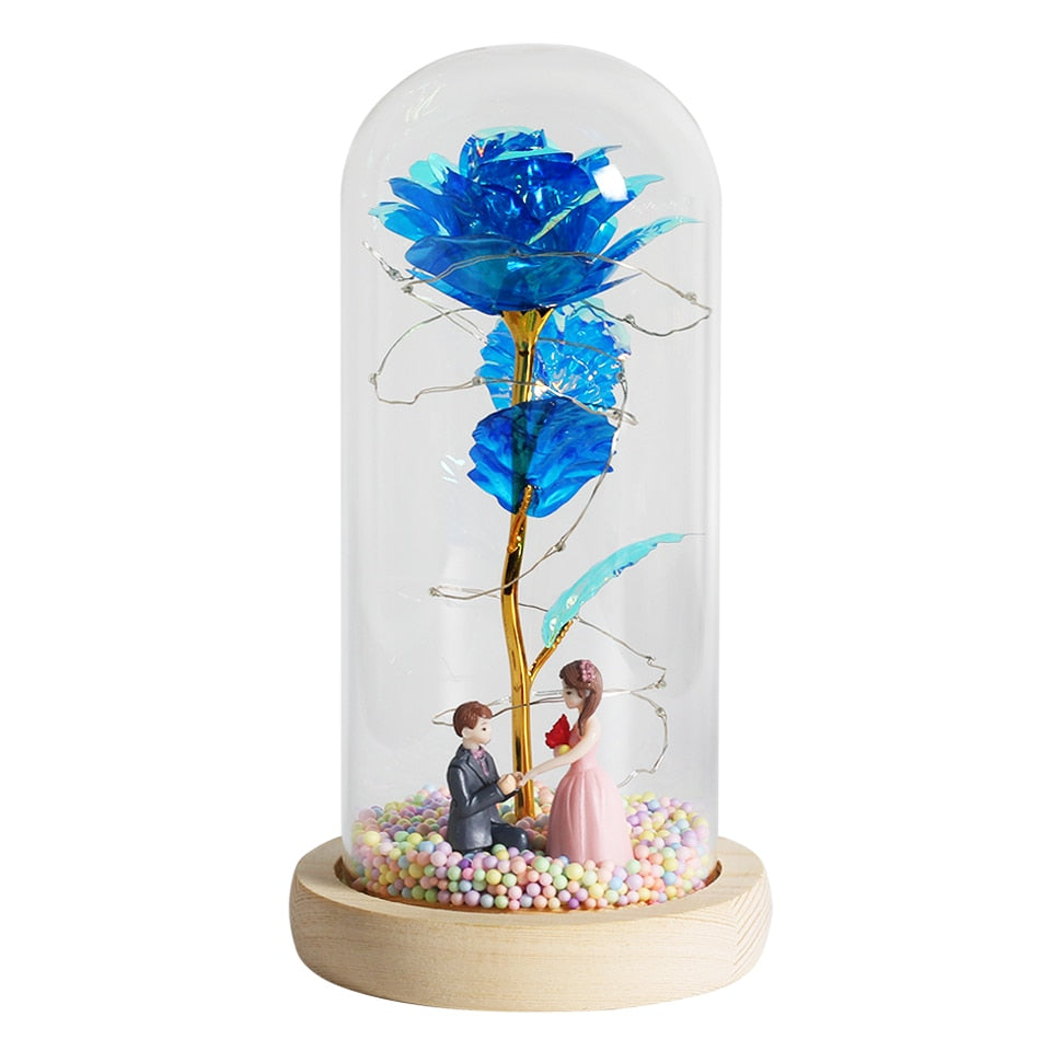 LED Enchanted Galaxy Rose Eternal 24K Gold Foil Flower