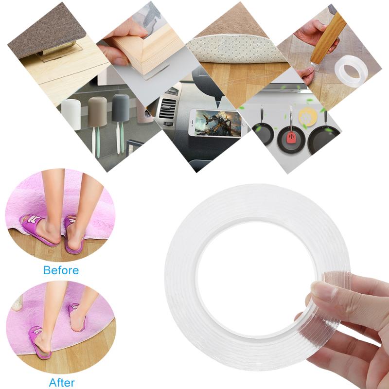 Reusable Double-Sided Adhesive Nano Traceless Tape