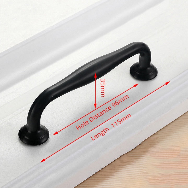 American Style Black Cabinet Handles Solid