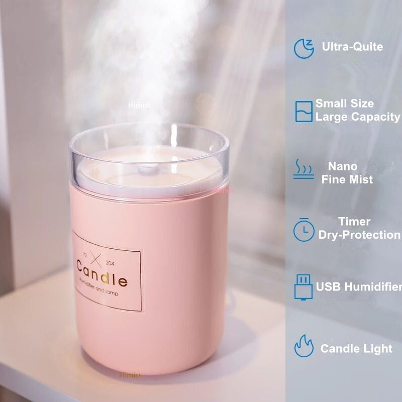 Ultrasonic Air Humidifier Candle Romantic