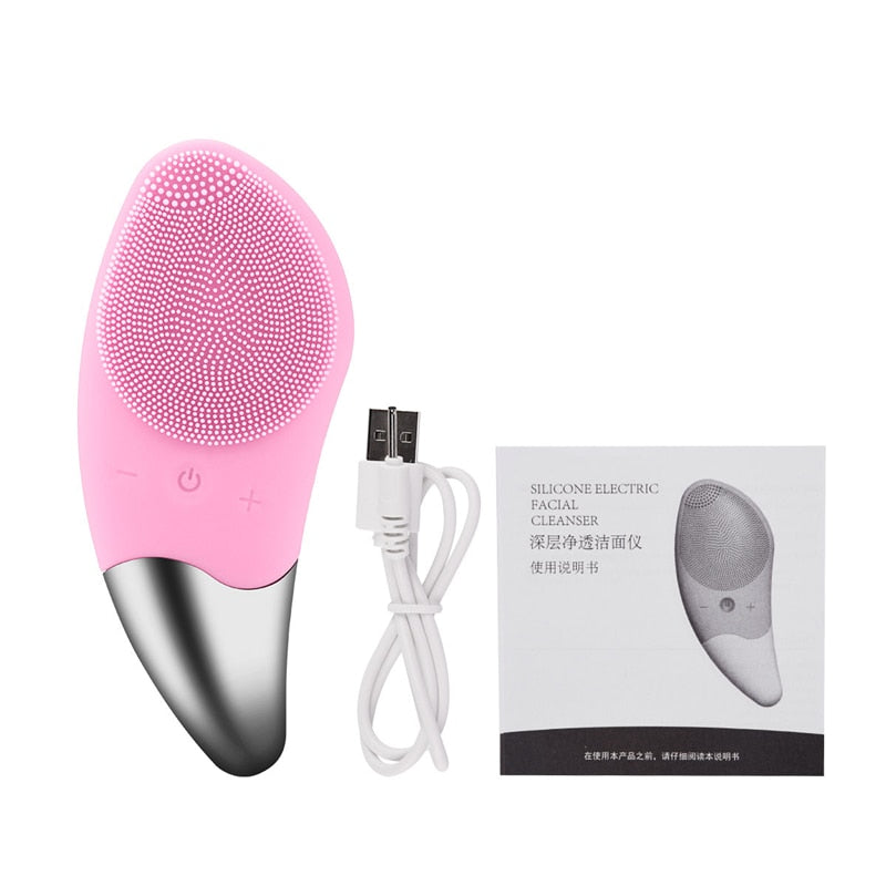 Mini Electric Facial Cleansing Brush Silicone