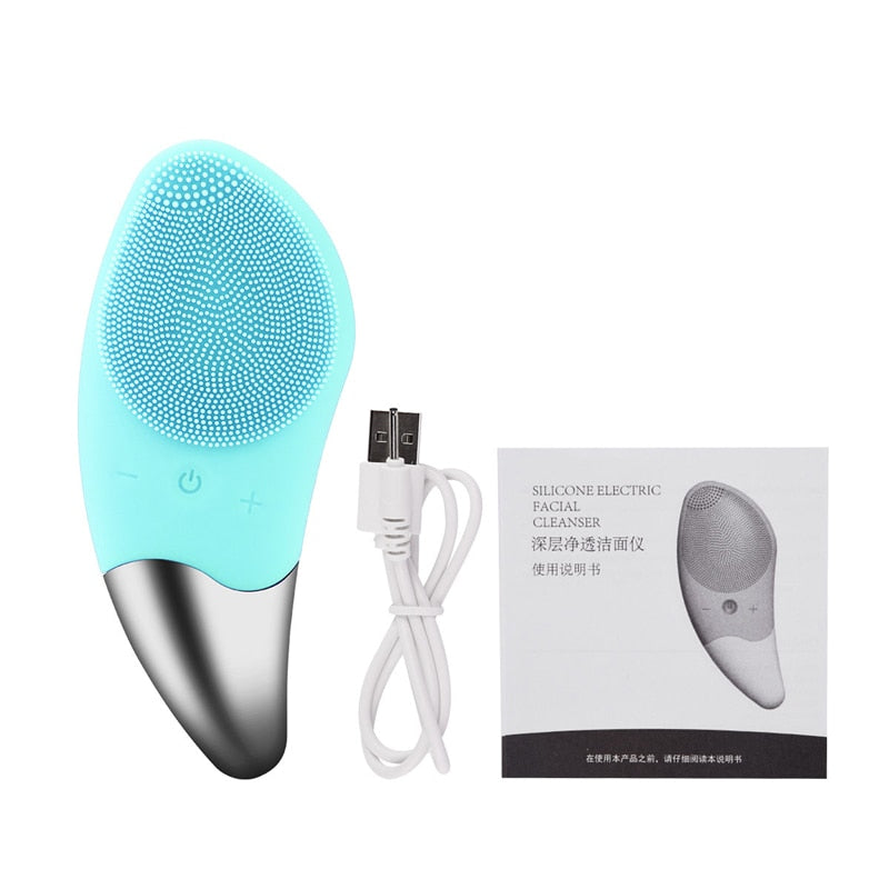 Mini Electric Facial Cleansing Brush Silicone