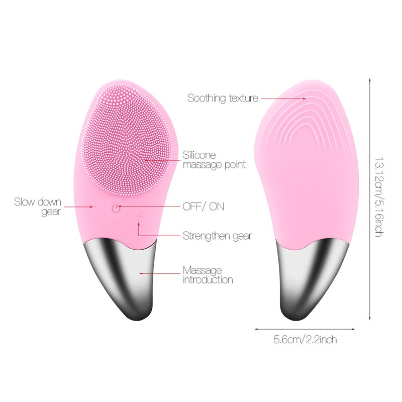 Mini Electric Facial Cleansing Brush Silicone