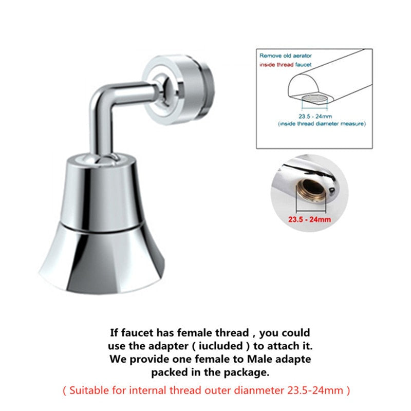 Degree Universal Splash Filter Faucet Spray Head