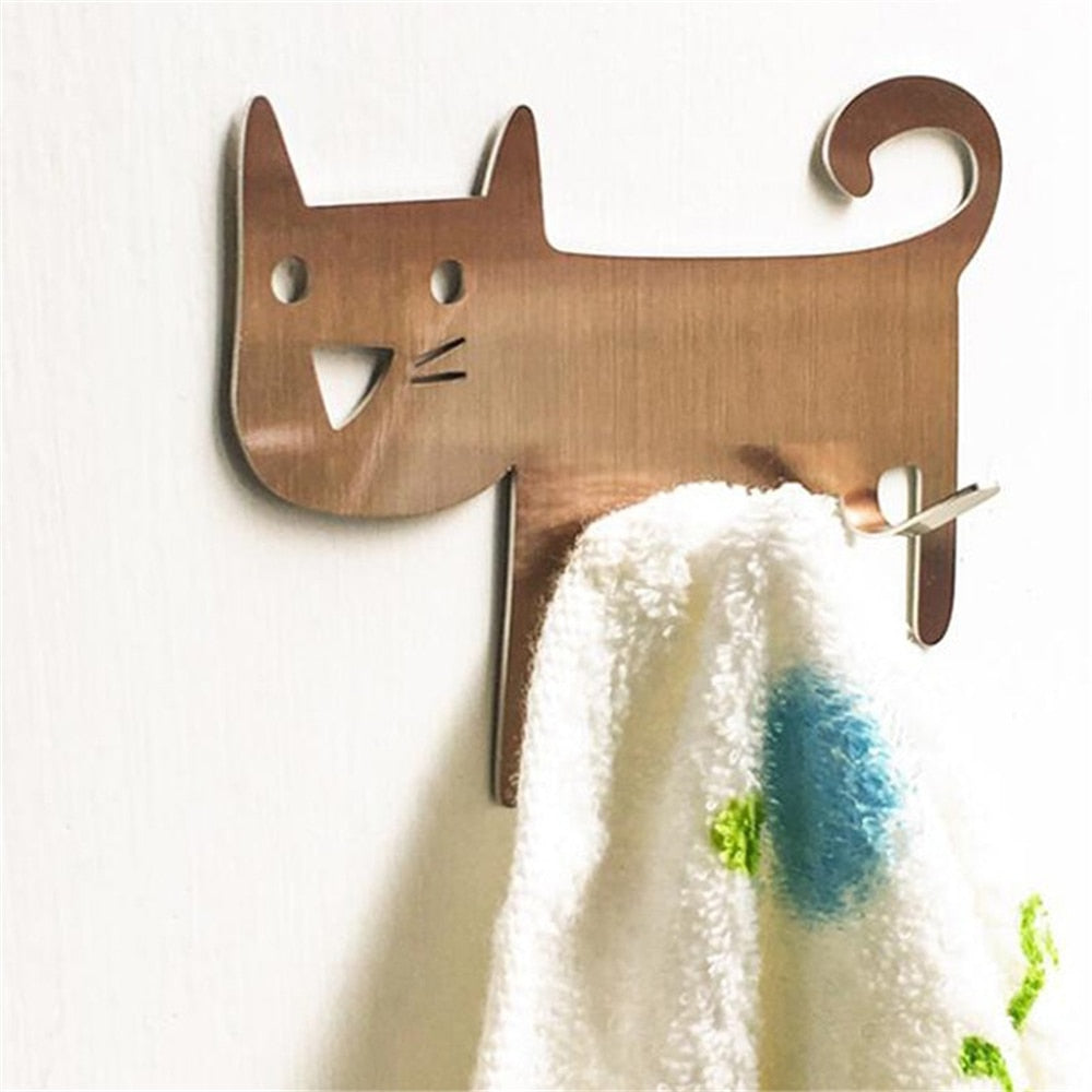 Hot Metal Hook Key Hanger Cat Decorative