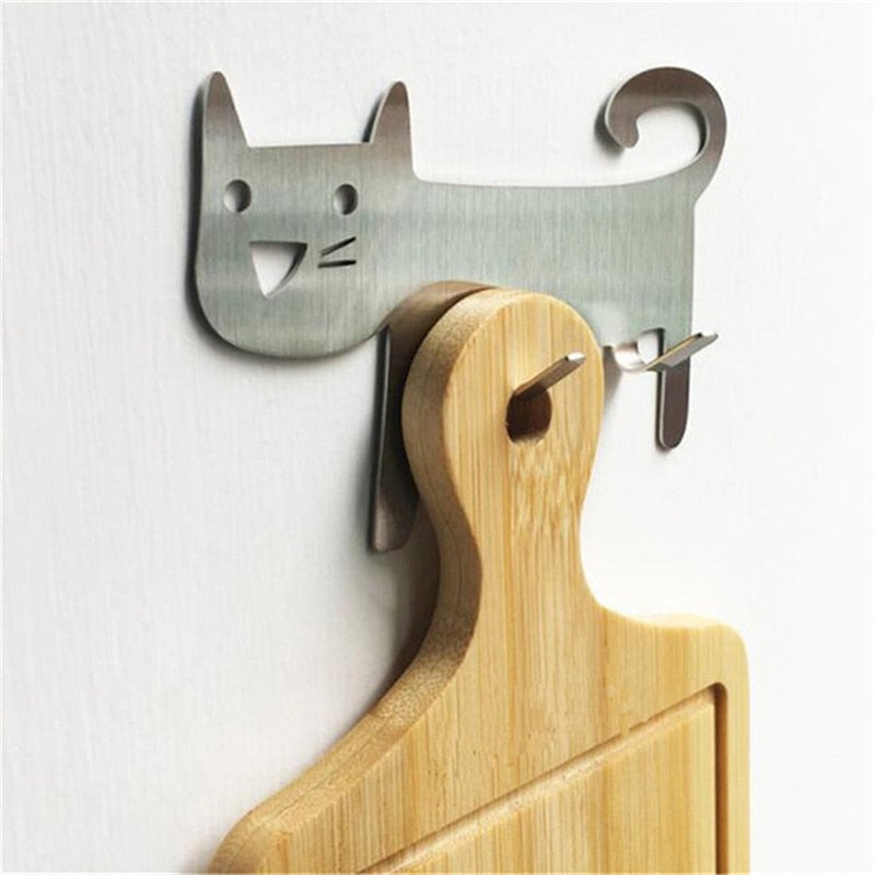 Hot Metal Hook Key Hanger Cat Decorative