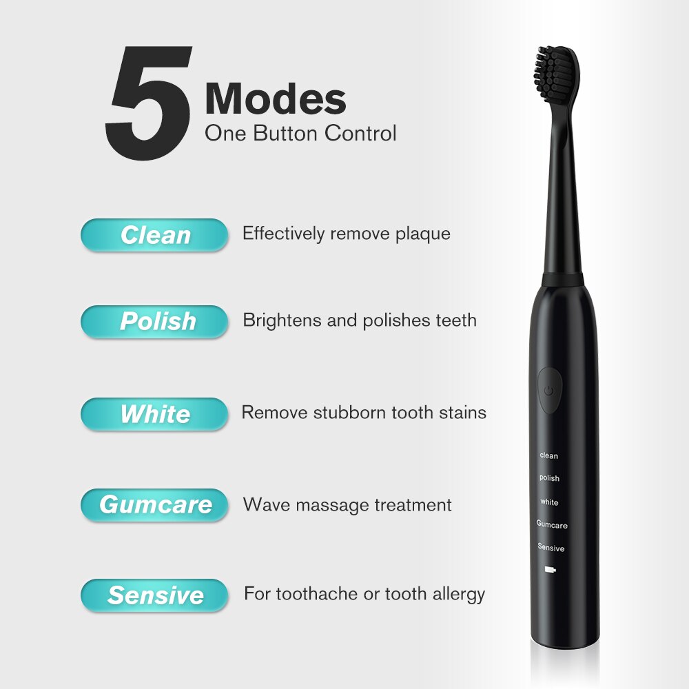Ultrasonic Sonic Electric Toothbrush Rechargeable