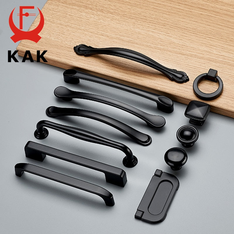 American Style Black Cabinet Handles Solid