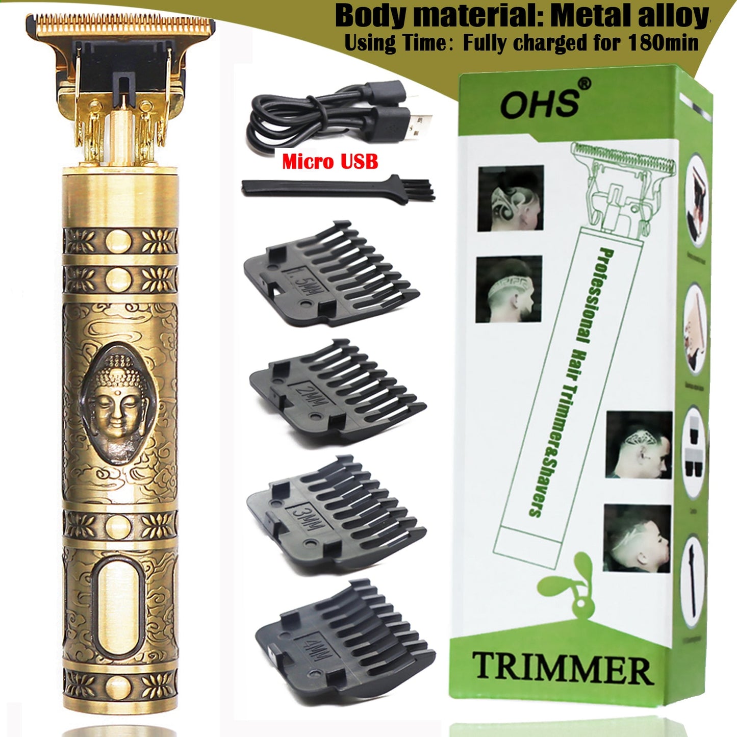 T9 Professional LCD Display Electric Hair Clipper