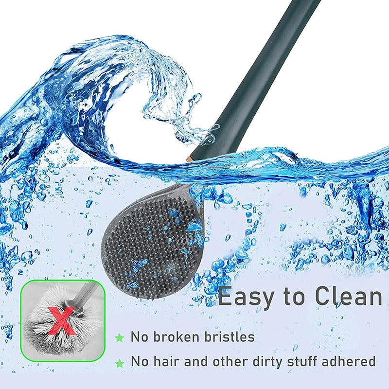 Long Handled Toilet Cleaning Brush Silicone