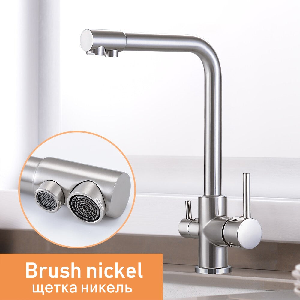 Brass Drinking Filtered Water Kitchen Faucet