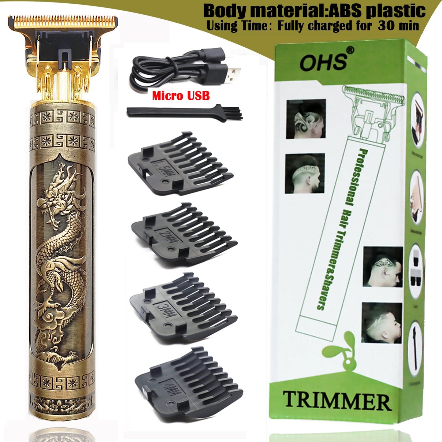 T9 Professional LCD Display Electric Hair Clipper