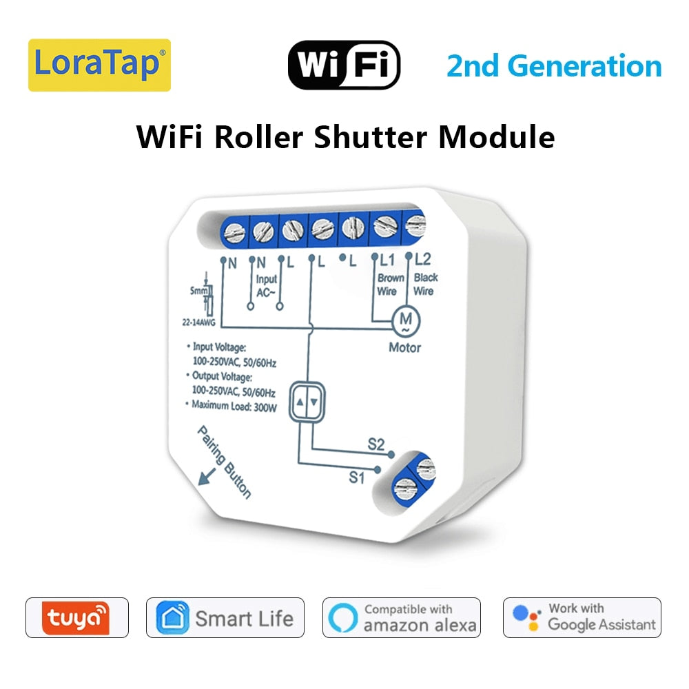 Tuya Smart Life WiFi Curtains Switch Connected Roller