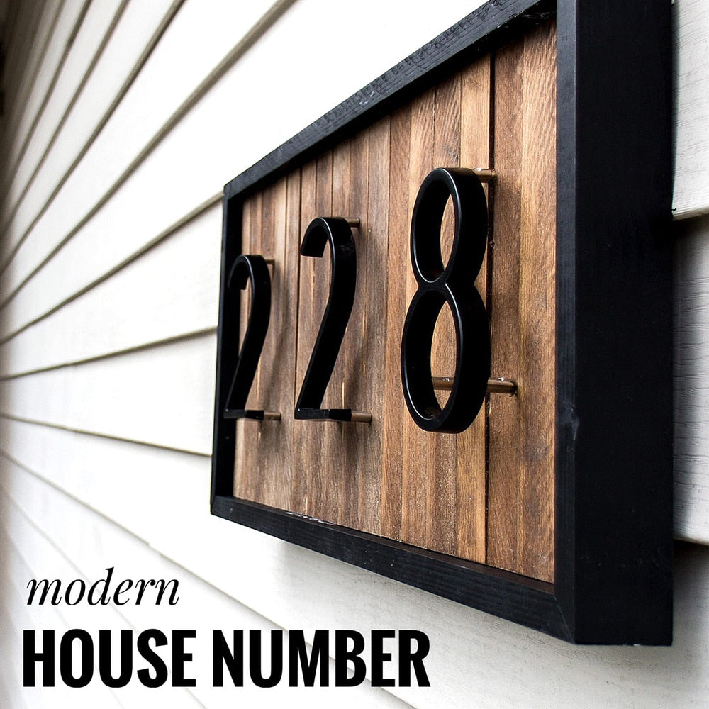 Floating House Number Letters Big Modern